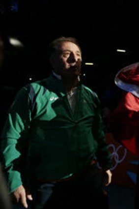 One to go ... Ireland's Katie Taylor leaves the ring after her semi-final win.