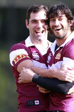 "He is a great bloke. I’ve known him since I was about 10  ...  It was his turn, no doubt." ... Thurston on Maroons skipper Cameron Smith.