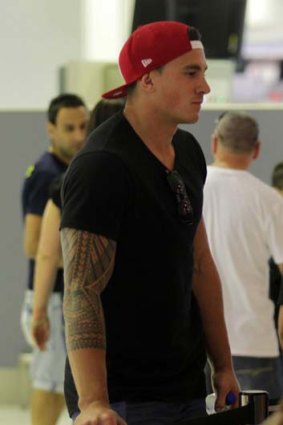Plane wrong ... All Blacks World Cup winner Sonny Bill Williams was stuck at Sydney Airport yesterday.