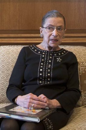 Excited: Justice Ginsburg.