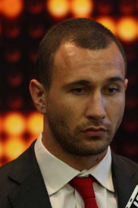 Quade Cooper at ARU headquarters after Wednesday's disciplinary hearing.