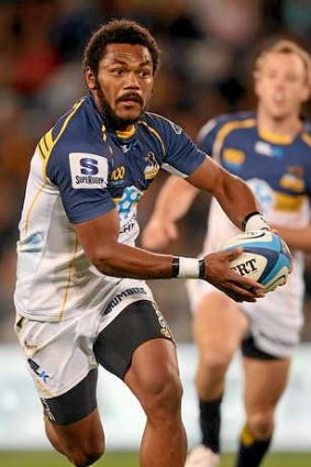 Henry Speight showed poise to score the Brumbies first try.