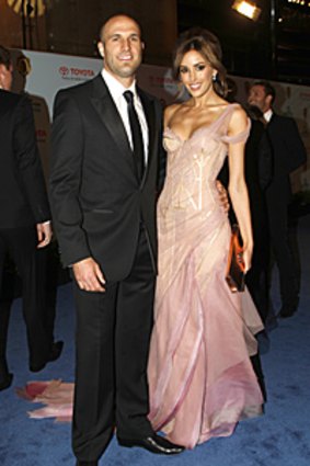 Chris Judd and Rebecca Twigley at the Brownlow Medal.