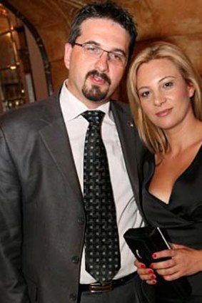 Happier times ... Macedonian ambassador Pero Stojanovski with former girlfriend Lidija Dumbaloska.