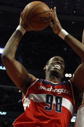 Jason Collins, in action for the Washington Wizards.