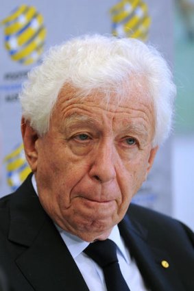 The Football Federation Australia chairman, Frank Lowy, announces the termination of the Gold Coast's A-League  licence today.