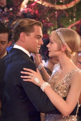 Big-budget film: Leonardo DiCaprio as Jay Gatsby and Carey Mulligan as Daisy Buchanan in <i>The Great Gatsby</i>.
