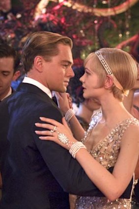 Big-budget film: Leonardo DiCaprio as Jay Gatsby and Carey Mulligan as Daisy Buchanan in <i>The Great Gatsby</i>.