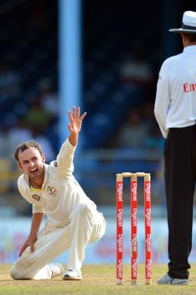 The question ... spinner Nathan Lyon appeals.