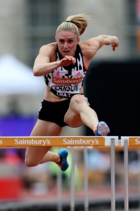 Sally Pearson at the Anniversary Games.