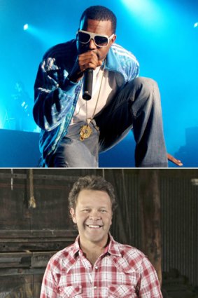 Chart-toppers: (From top) Kanye West, Troy Cassar-Daley, and Adam Harvey.