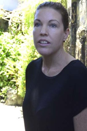 Mercedes Corby as she is interviewed at her house in Kuta.