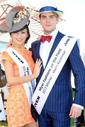 Best in class ... Fashions on the Field winners Georgia Gardiner and Marc Odell.