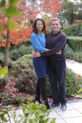 Gai Brodtmann, Member for Canberra and broadcaster husband, Chris Uhlmann, at their Yarralumla home.