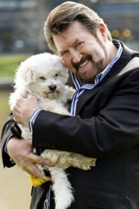 Derryn Hinch at the launch of the RSPCA 'Close Puppy Factories' campaign.