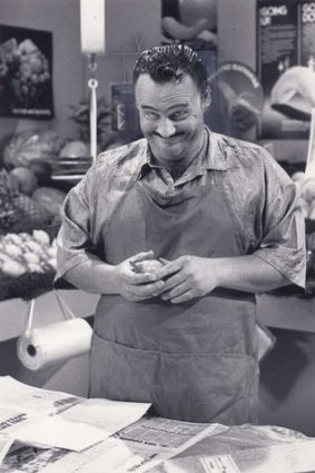 Mark Mitchell as Con the Fruiterer in <i>The Comedy Company</i>.