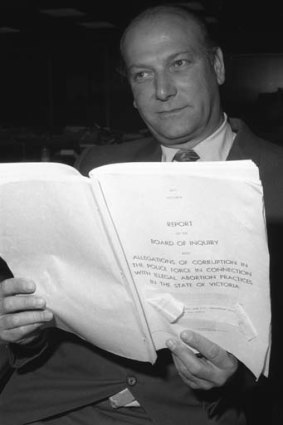 Dr Bertram Wainer in 1971 reading the abortion inquiry report. Wainer successfully lobbied for legal access to abortion for women in Victoria.
