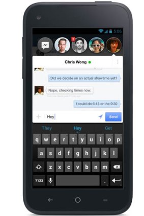Facebook's new Android app in "Chat Head Thread" mode.