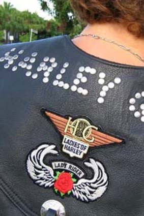 A member of the Brisbane Harley Owners Group.