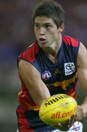 Chris Knights in action for the Crows.