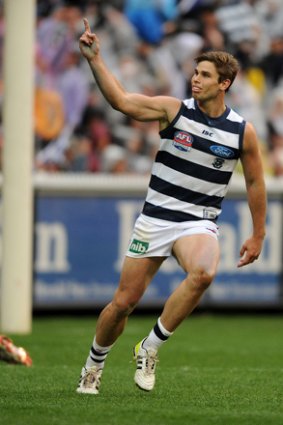 On song: Tom Hawkins returns for the Cats tonight.