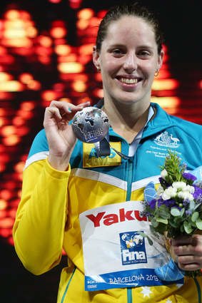 Coutts with her third silver medal of the meet.
