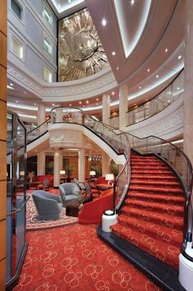 The Queen Mary 2's plush interior.