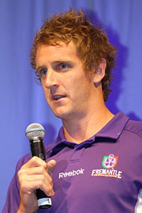 Michael Barlow at last night's season launch.