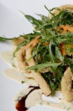 Dining: Konrad Marshall opted for the Goat House Cafe Roastery's calamari salad.