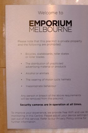 The sign outside Emporium Melbourne.