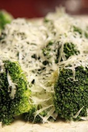 Broccoli with pecorino.