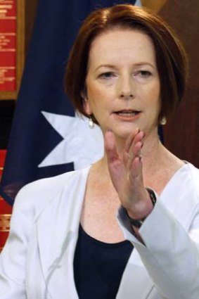 In the clear ... Prime Minister Julia Gillard.