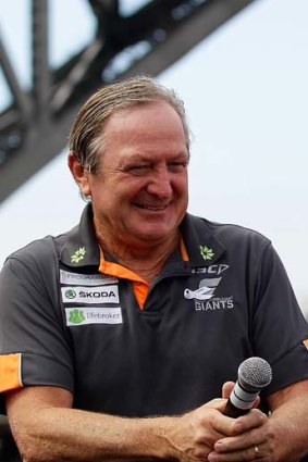 Talking up the Giants ... coach Kevin Sheedy.