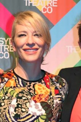 Cosy: Cate Blanchett with husband Andrew Upton.