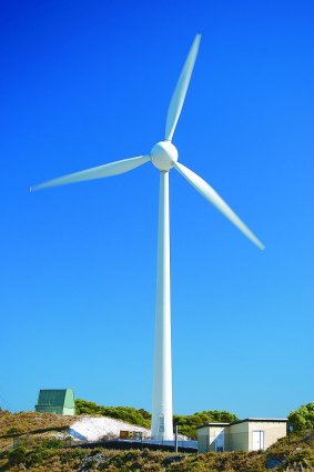 The wind turbine on Rottnest Island.