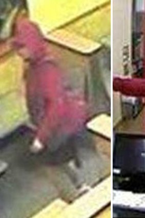 CCTV images of a robbery at a Chermside Subway store.