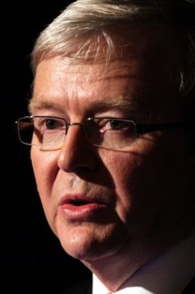 The then prime minister, Kevin Rudd, in 2009.