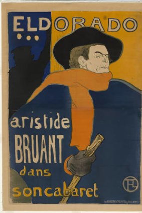 Lautrec's lithograph poster of Aristide Bruant.