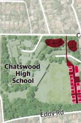 Short-term fix: Children from Chatswood Public School would be moved to demountables on the oval of Chatswood High School to reduce overcrowding due to increased enrollments.