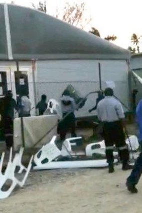 Riots erupted at the Manus Island detention centre on February 17.