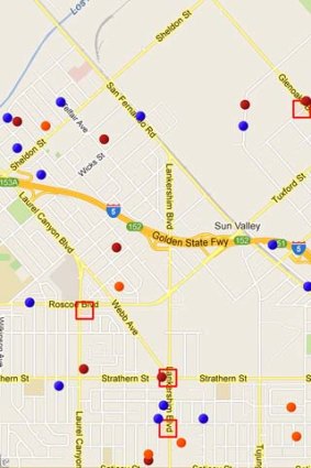 Pred Pol: A mathematical map of crime hotspots.