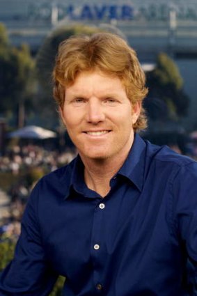 Jim Courier says post-match interviews at the Australian Open can be challenging.