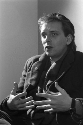 Forever young: Rik Mayall being interviewed in January 1985.