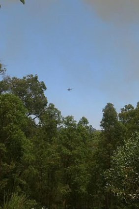 Waterbombers fly over the Shire of Mundaring.