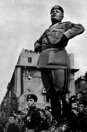 Italian dictator Benito Mussolini.