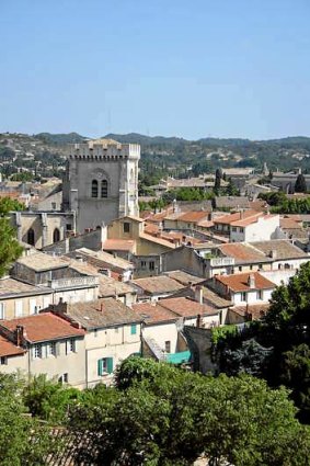 View over Villeneuve lez Avignon from Colline de Mourges.