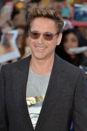 Robert Downey Jr attends <i>The Avengers: Age Of Ultron</i> European premiere at Westfield London.
