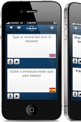 The Lonely Planet Offline Translator app.