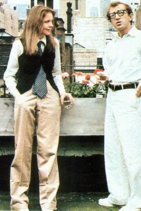 Allen in <i>Annie Hall</i> with Diane Keaton as his leading lady.