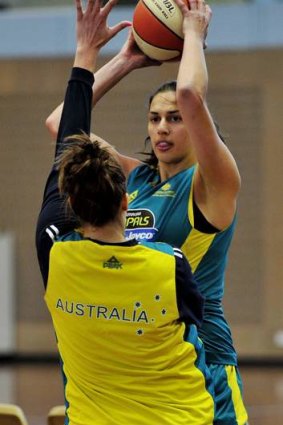 Marianna Tolo during an Opals training session at the AIS.